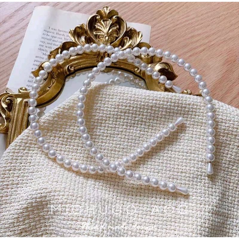 BANDO MUTIARA KECIL BANDO MUTIARA KOREA STYLE MOTIF KECIL