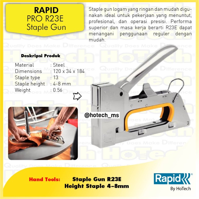 

Promo Rapid R23 Pro Staple Gun R23E Blister Stapler Terbaru