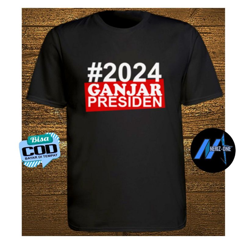 KAOS GANJAR PRESIDEN 2024 | TSHIRT CAPRES GANJAR PRESIDEN | BAHAN KATUN COMBED