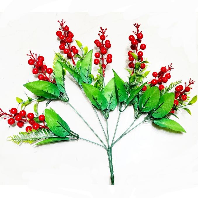 

Sale Now Bunga Rangkai Cherry Cabang 7 Dekorasi Natal Articial Flower Daun Ceri Pengiriman Cepat