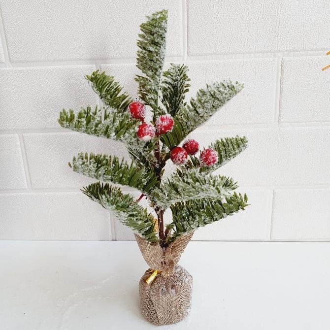 

New Sale Dekorasi Pohon Natal Meja Hiasan Pot Pohon Cemara Mini Kado Christmas Limited Edition