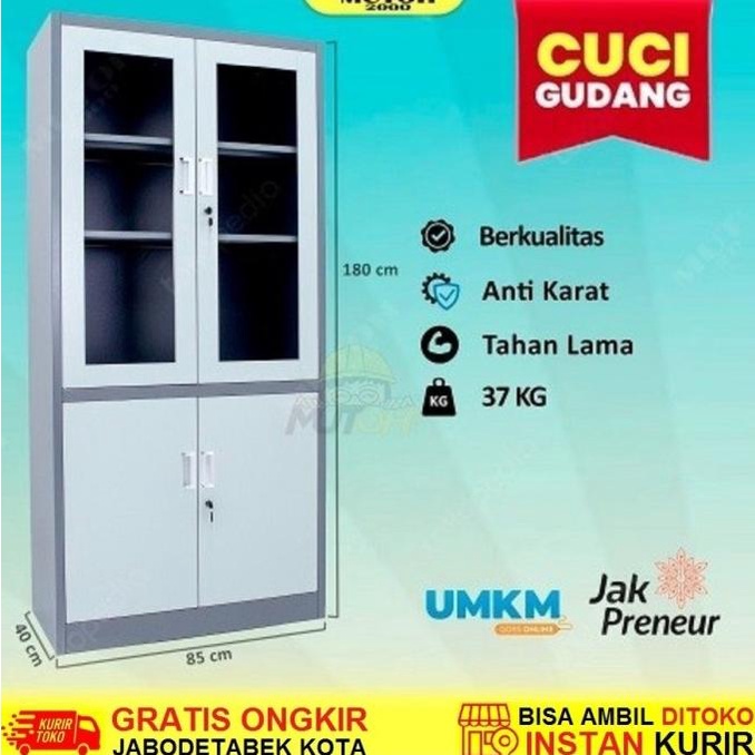 

Terlaris Harga Grosir | Lemari Arsip Besi Full Plat - Pintu Kombinasi Swing Pengiriman Cepat