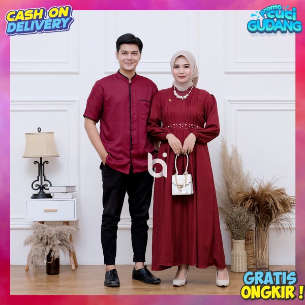 Gamid Kemeja Moslim Baju Pasangan Muslim Remaja Dewasa Setelan Terbaru Couple Muslim Pria Wanita Mod