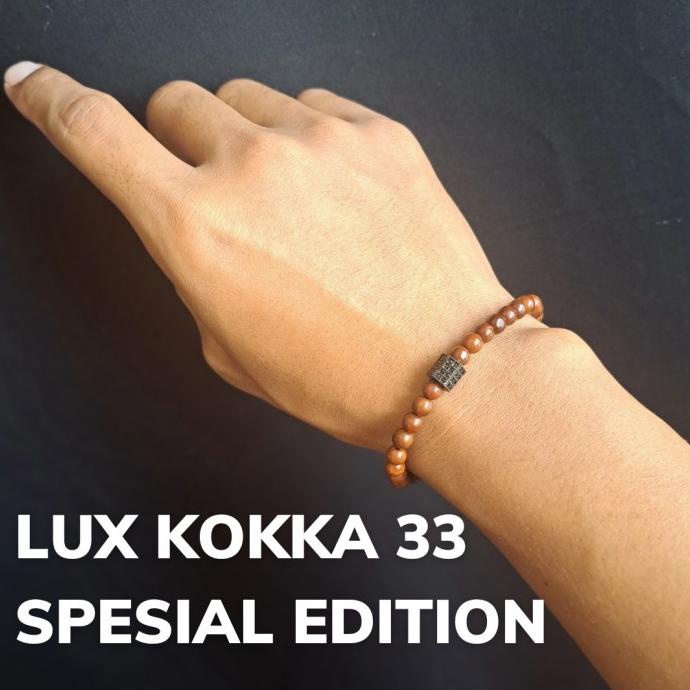 LUX KOKKA Gelang Tasbih Mewah 33 Butir Kayu Kokka Kaukah ASLI Original