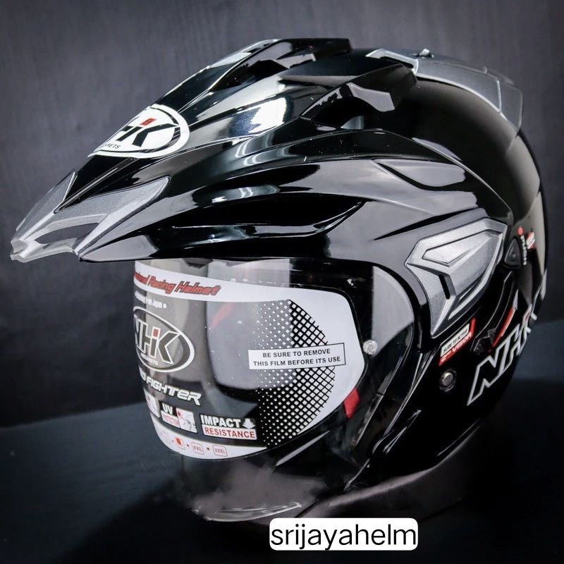 HELM NHK PREDATOR BLAK DAN PULL WARNA CRYPTON DOBEL VISOR