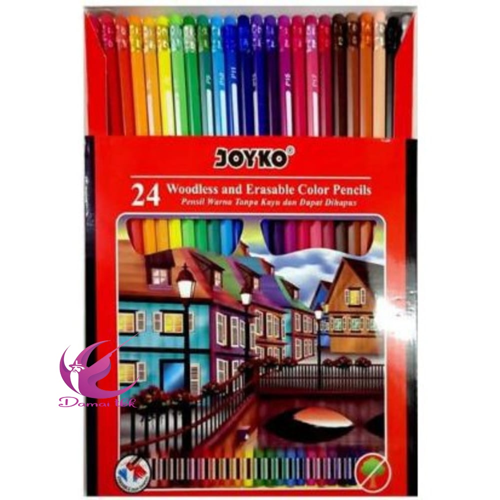 

Pensil Warna 24 Color CP-115 | Joyko Pensil Warna Bisa Dihapus