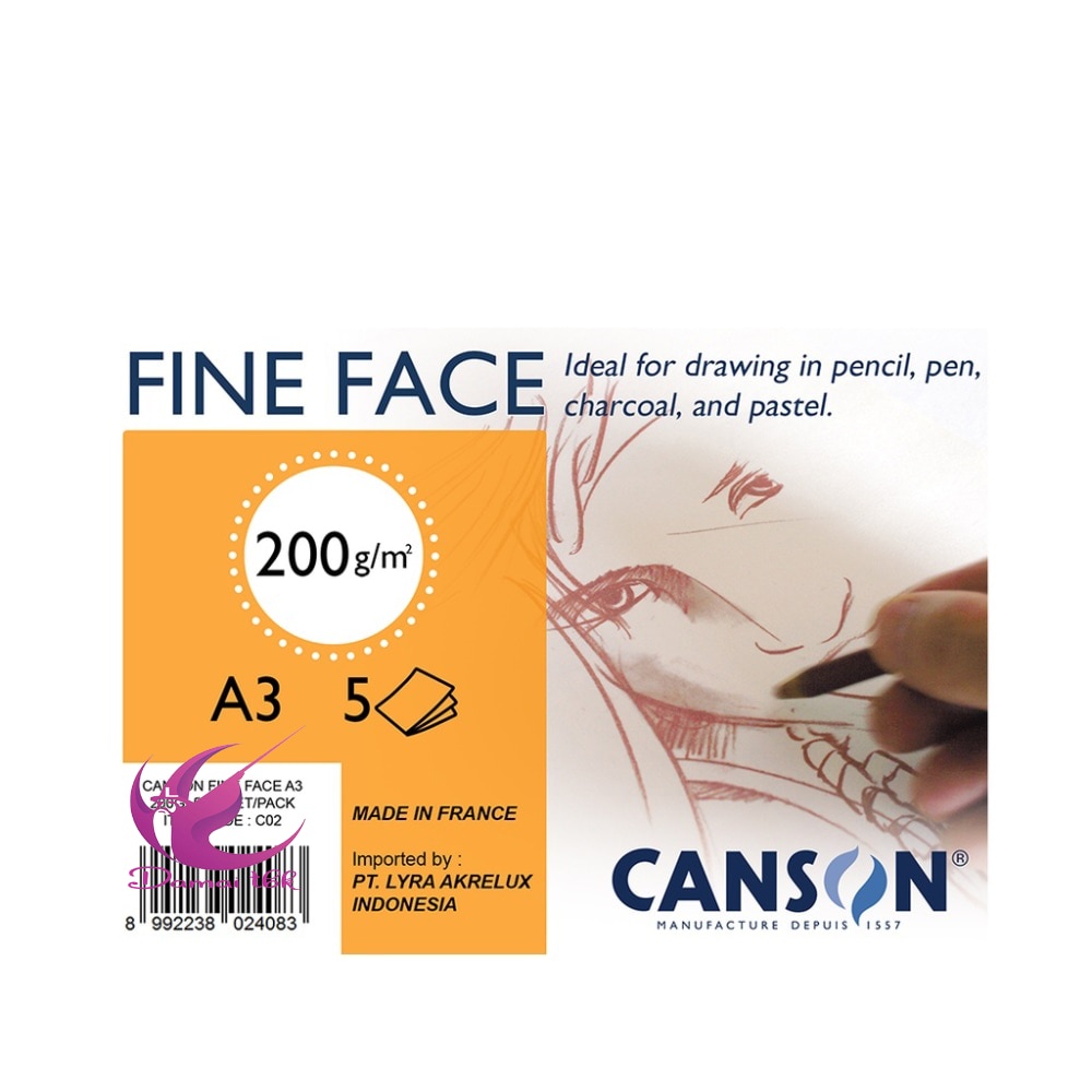 

CANSON Fine Face 200 gsm Ukuran A3 / A2 (5 Sheets) - C02 / C06