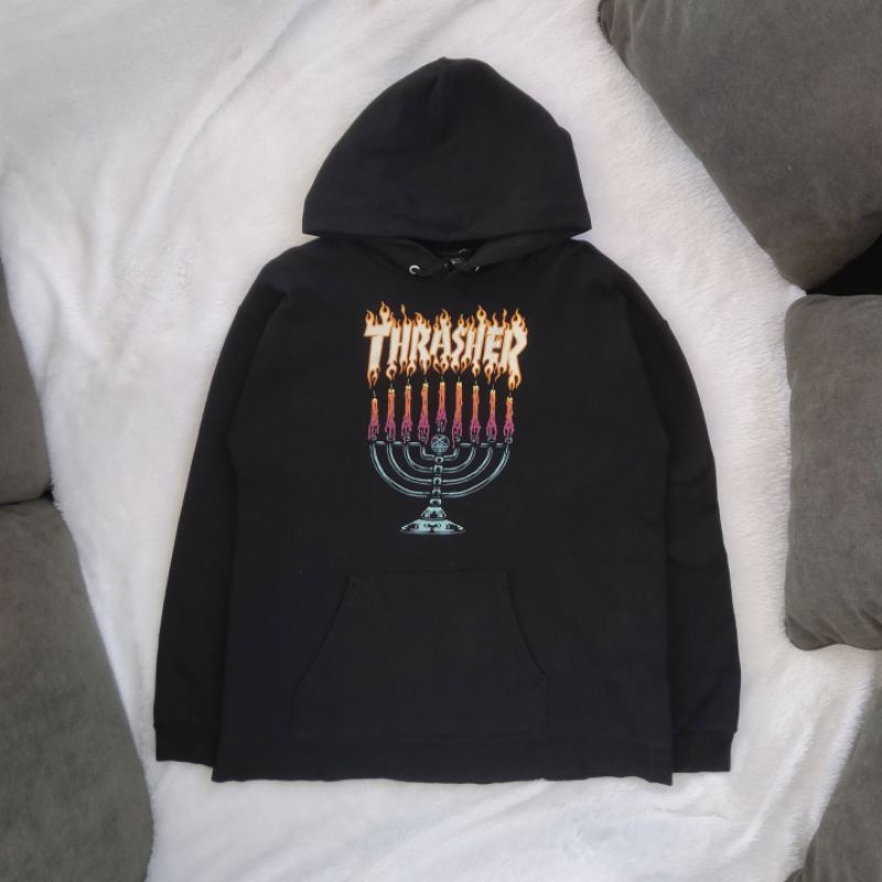 Hoodie Thrasher Menorah Lilin Original
