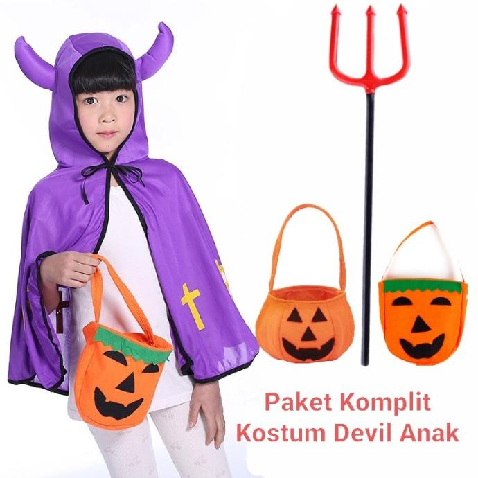 

Kostum Devil Jubah Ungu Cosplay Halloween Jaket Rompi Mantel Haloween Berkualitas
