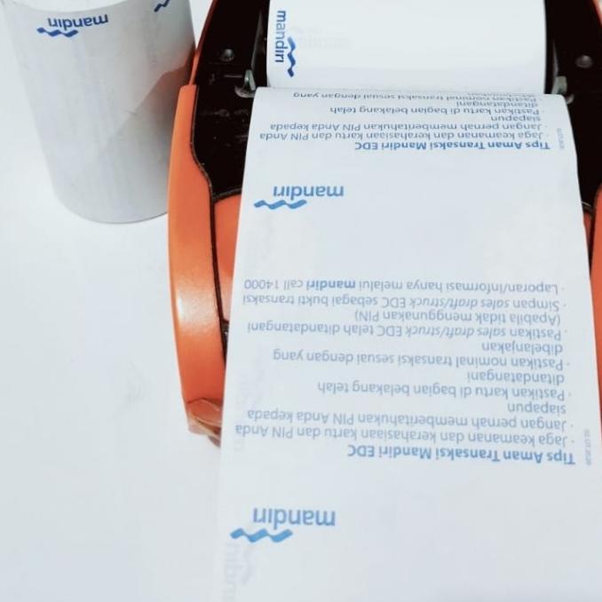 

Kertas Kasir Thermal Logo Mandiri 57/58X40Mm Paket 100 Roll(1 Dus)