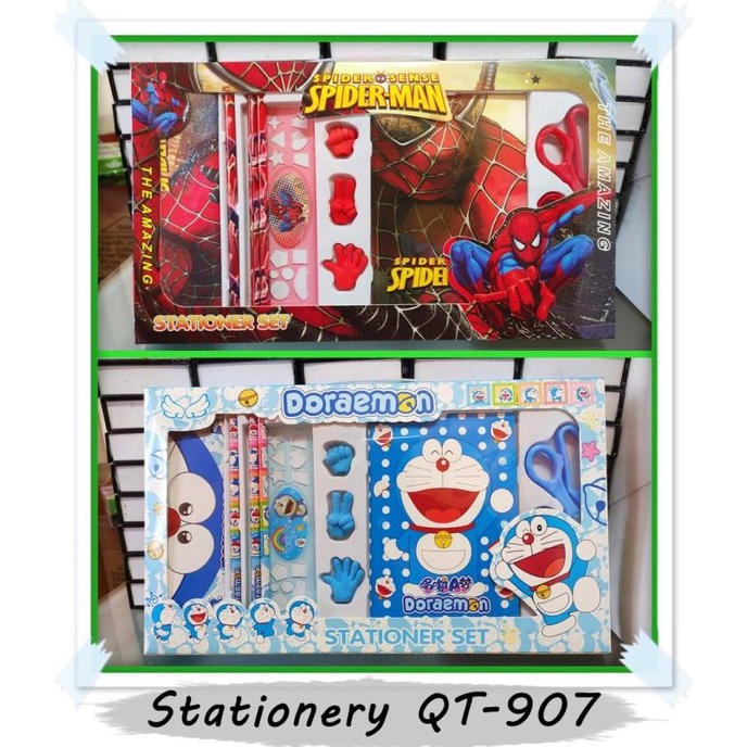 

Best Sales Stationary Set / Gunting Penggaris Pensil - Spiderman Doraemon Qt-907 Original
