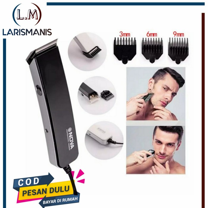 alat cukur rambut Alat Cukur Rambut Kumis Jenggot Elektrik Nova NS216 / Alat Cukur(M0V1) cukur rambu