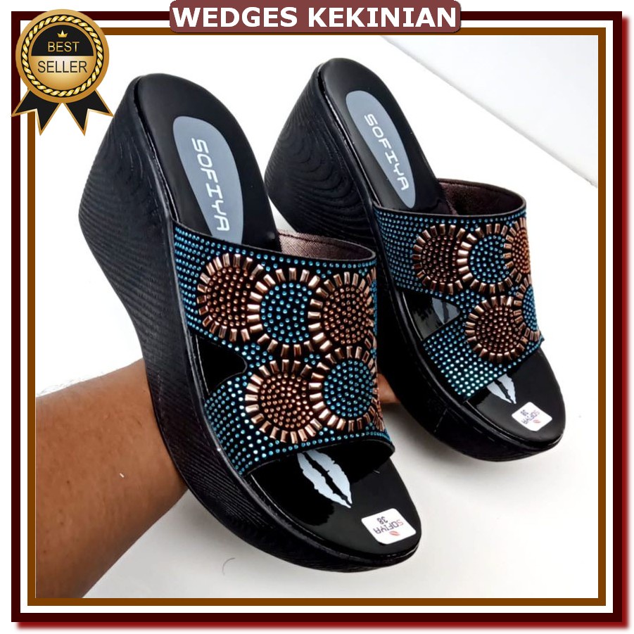 Weges Perempuan Elejant Sendal Remaja Perempuan Kekinian Wijes Cewe Casual Murah Sandal Hak Tahu 5Cm