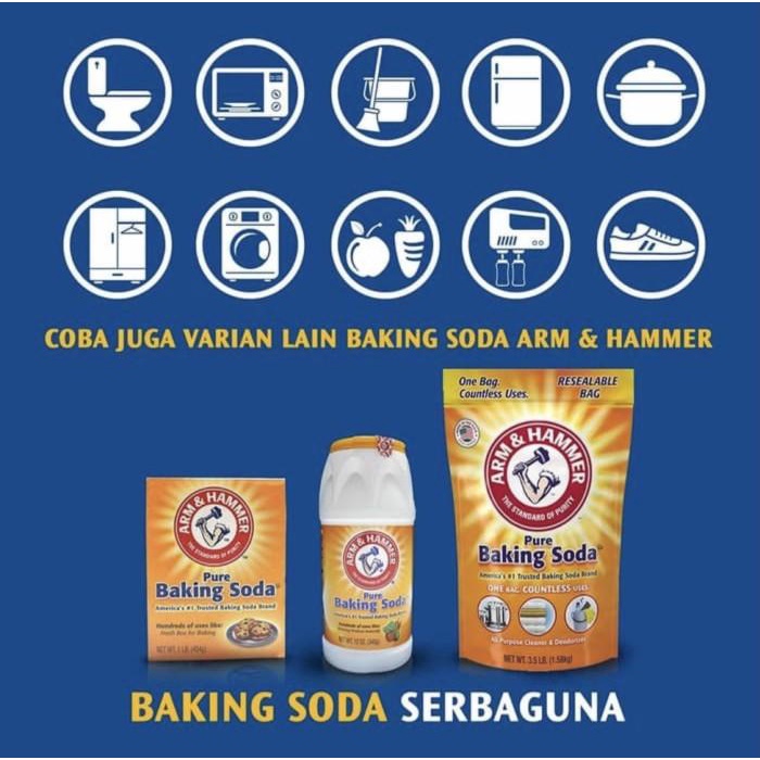 

ARM & HAMMER BAKING SODA 907 gr |SODA KUE |ORIGINAL MADE IN USA Best Seller