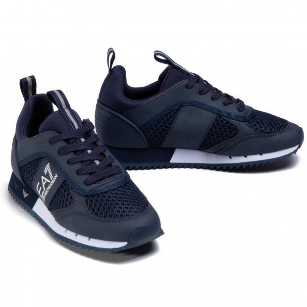 Sneakers Pria Emporio Armani Ea7 Trainers Navy Original Authentic Adioskiddyshop