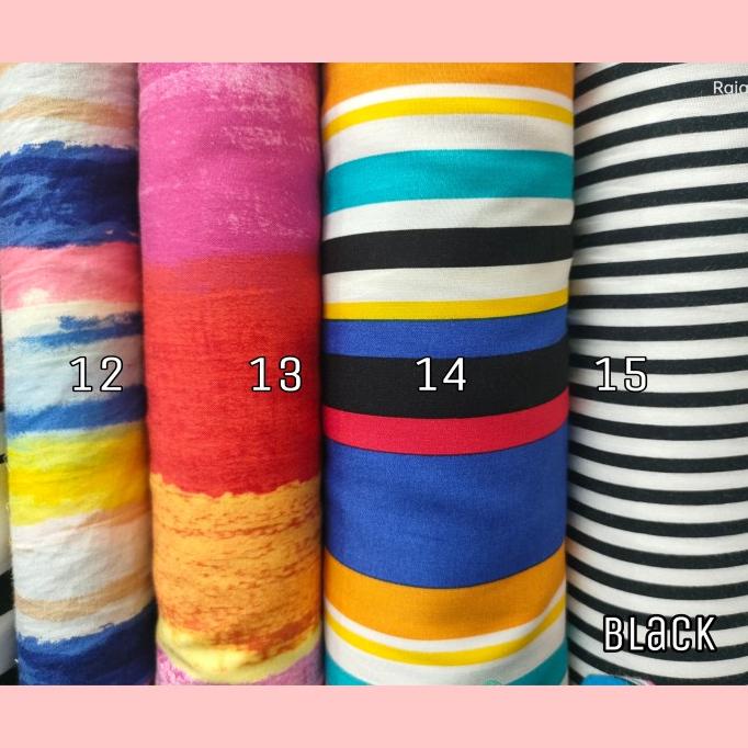 Big Sale Kain Rayon Lembut Salur - Katun Rayon Motif Garis - Bahan Daster Pengiriman Cepat