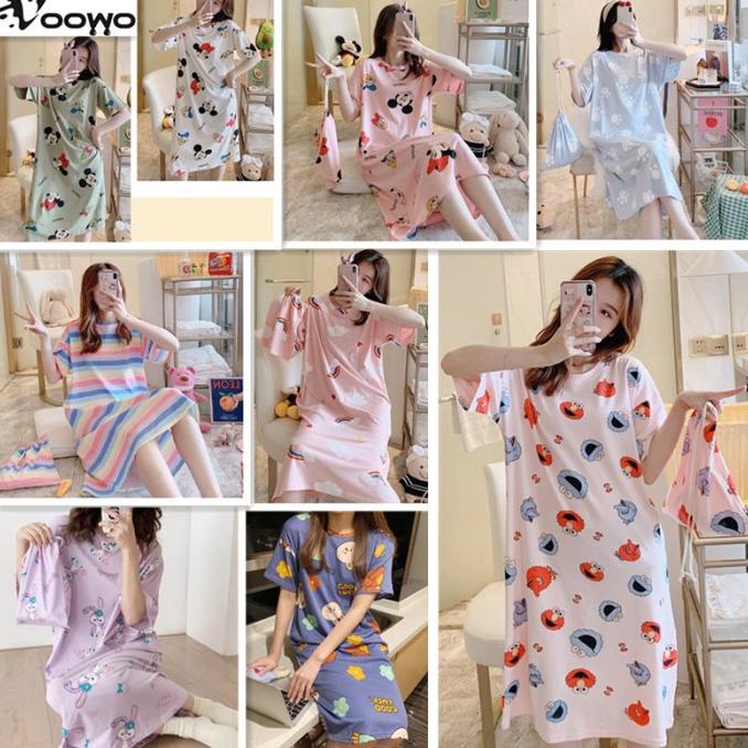 Sale Now Daster Import Wanita Daster Spandek Daster Lucu Motif Korea Baju Tidur Terbaik