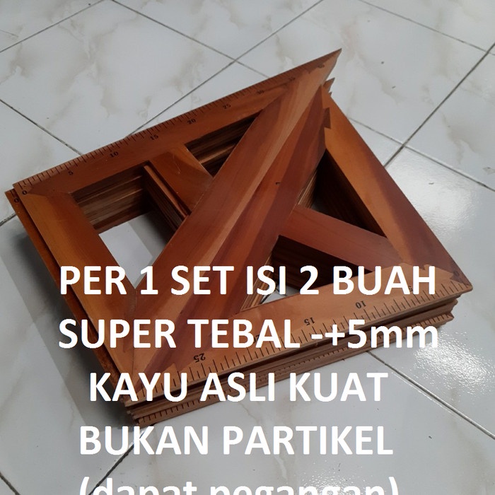 

Penggaris Segitiga Kayu 1 Lusin Isi 12 Pasang (24 Buah)