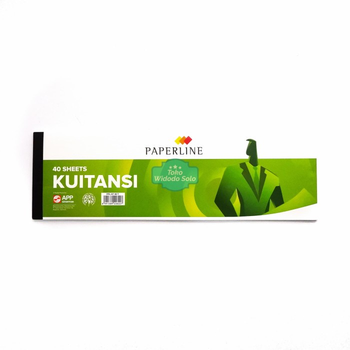 

Buku Kwitansi Tanggung Paperline PPL KT 40T 280x90mm Kuitansi Ecer