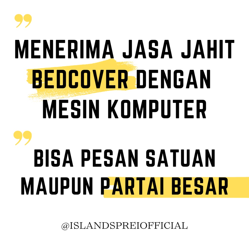 Jasa Jahit Bedacover | Jasa Jahit Online | Jahit Mesin | Jasa Jahit Konveksi || Terima pesanan Jahit