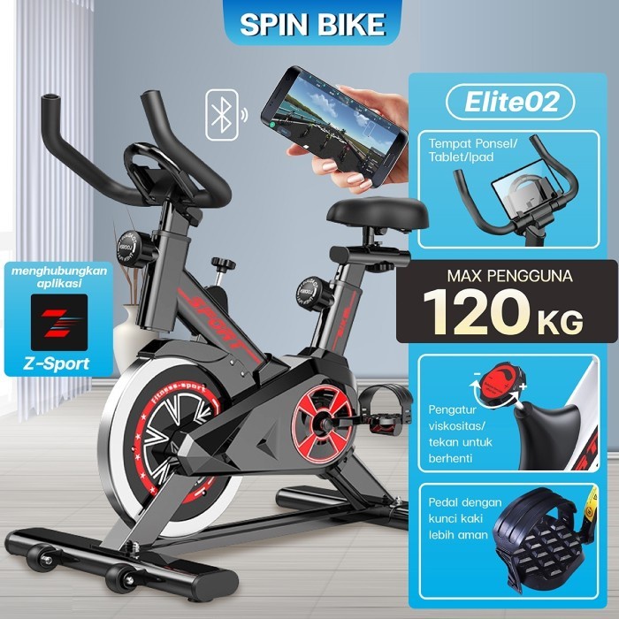 BG SPORT Sepeda Spinning Bike S303 BLACK