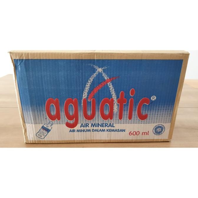 

best seller] Air minum mineral Aguatic kemasan botol 600 ML