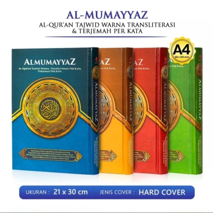 Alquran Almumayyaz A4, Alquran Tajwid, Alquran Terjemah Per Kata