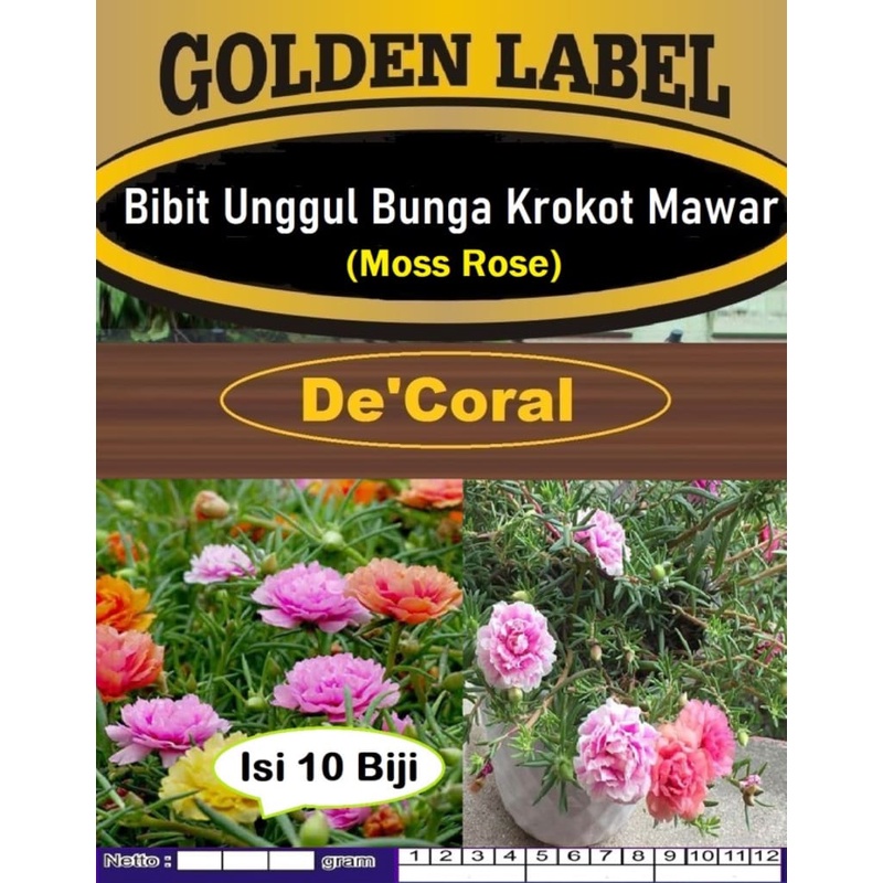 Bibit Unggul Bunga Krokot Mawar | Bibit Moss Ross | Biji Benih Krokot