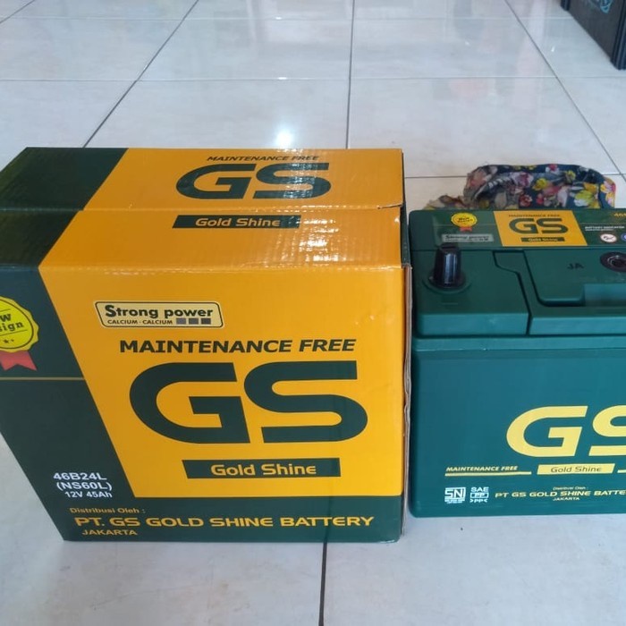 Promo Aki Mobil Ns 60 L (46B24L) Gs Gold Shine Aki Kering