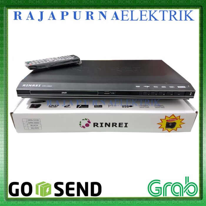 {NurulShop} DVD PLAYER RINREI BESI DRN-566D Optik Samsung ORIGINAL Diskon