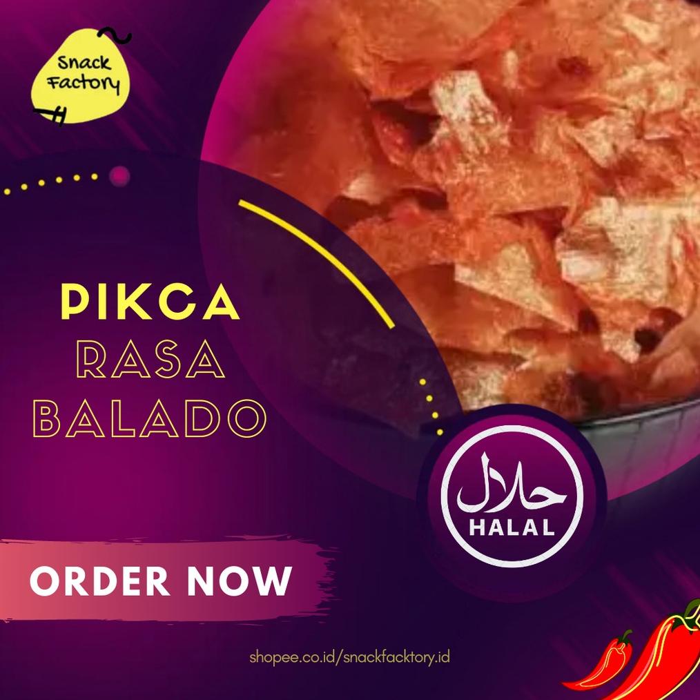 

Recommended BALADO Keripik Kaca 1kg / kripca / pikca rasa balado / keripik beling