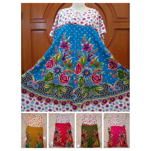 Daster Klok Payun Kode 06 Grosir Murah Bahan Rayon LD 120 CM / Grosir Daster Batik Bagus Bahan Halus