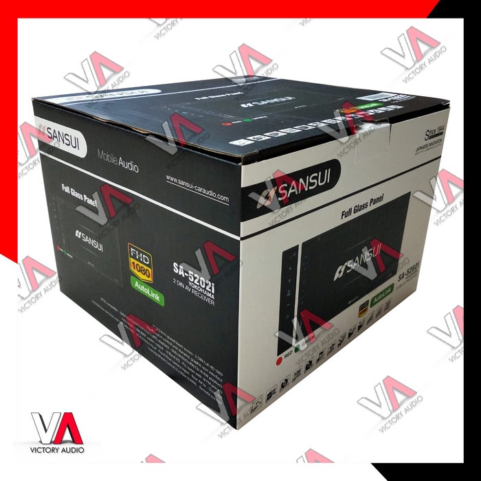 NEW HEAD UNIT DOUBLE DIN SANSUI SA5202I KYOTO MIRROR LINK BARU ORIGINAL TERBARU