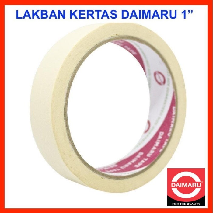 

Lakban Kertas DAIMARU 1" INCH / Masking Tape Plakban Solasi Selotip