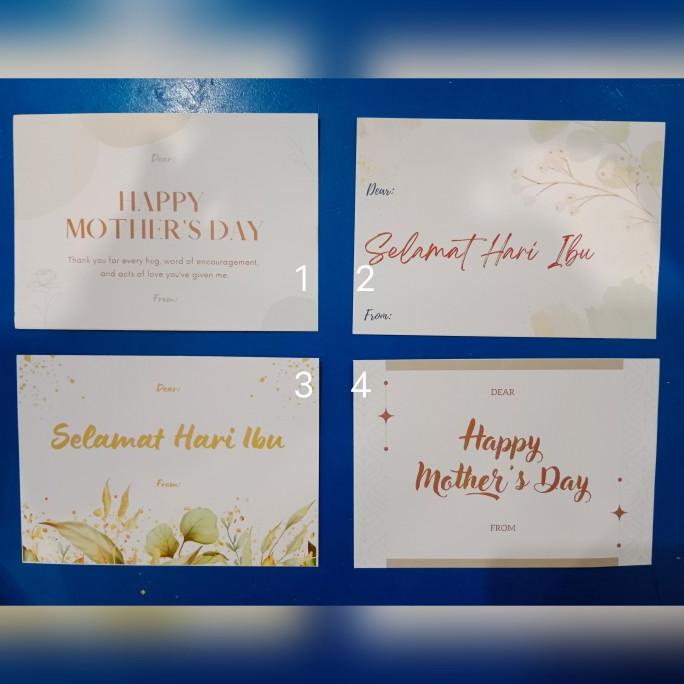 

BARANG TERBARU !!! HAPPY MOTHER'S DAY CARD KARTU UCAPAN SELAMAT HARI IBU - TERLARIS