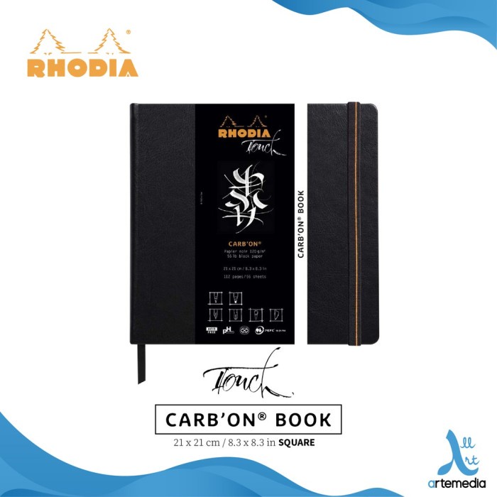 

Buku Sketsa Rhodia Touch 21x21cm CarbOn Black Paper Sketchbook