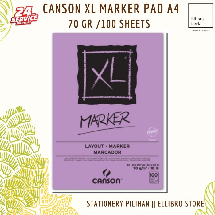 

CANSON XL Marker Pad A4 70 gr /100 Sheets
