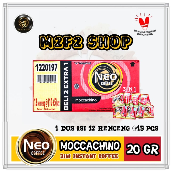 

Kopi Neo Coffee Moccachino 3in1 Sachet Pack GT - 20 gr (Karton)