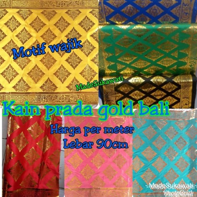 Open DS] kain prada bali satin motif wajik/kain prada emas bali