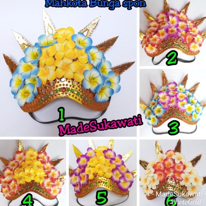 populer] hiasan kepala tari bali bunga spon gelungan penari bali
