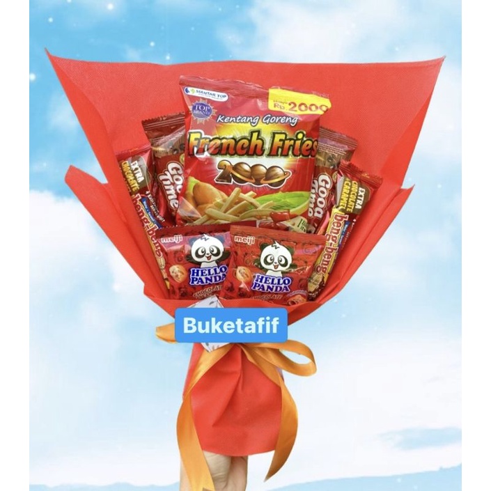 

BUKET SNACK SERBA MERAH HEMAT UNIK/HADIAH ULTAH/SIDANG/WISUDA/ANNIVERSARY/ACARA