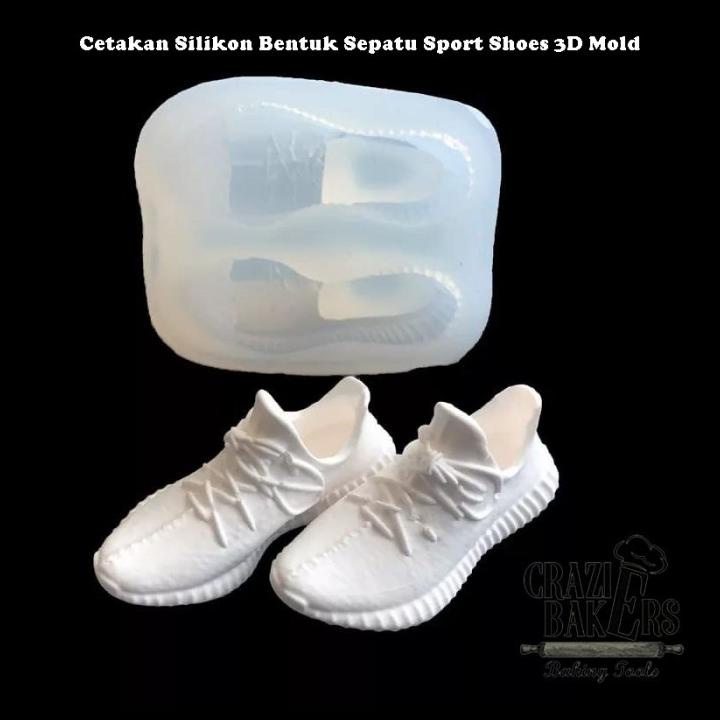 Cetakan Silikon Bentuk Sepatu Sport Shoes 3D Mold