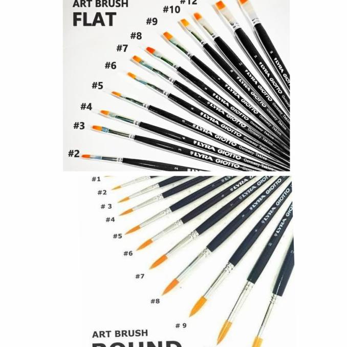 

BARANG TERBARU !!! LYRA ART PAINT BRUSH ROUND FLAT KUAS LUKIS SEDANG BESAR - TERLARIS