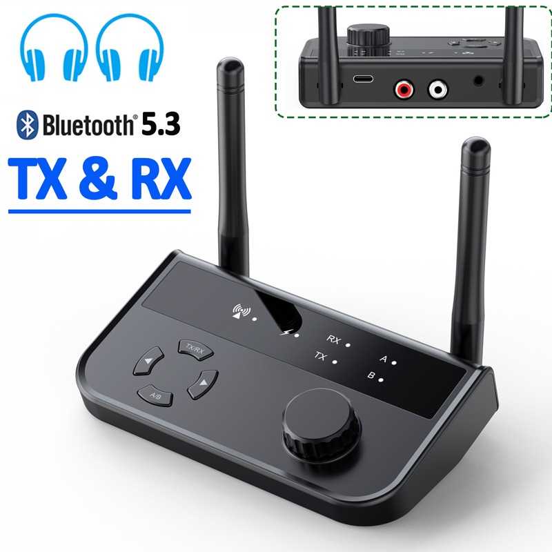 VIKEFON Bluetooth Adaptor 5.3 Audio Receiver Transmitter Wireless 10m - B39 - afnfaa