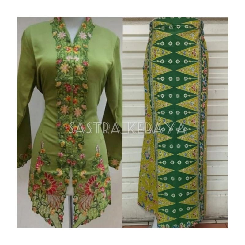 SASTRA_KEBAYA ~ Setelan kebaya encim adat Betawi // kebaya encim dewasa katun bordir // baju encim t