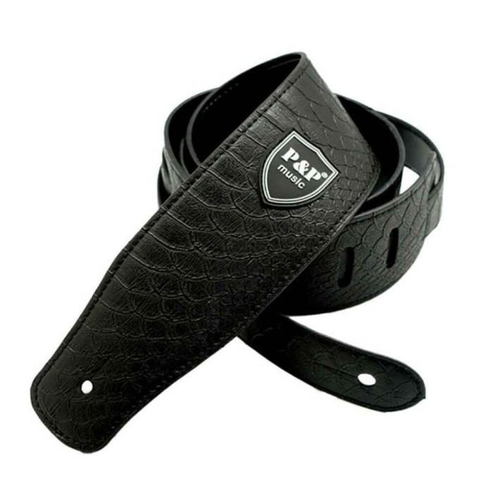 P&P Music S568A Strap Gitar Motif Kulit Ular PU Leather