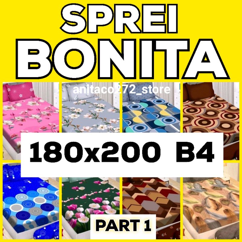 SPREI BONITA 180X200 (KING SIZE) BANTAL 4 GULING 2