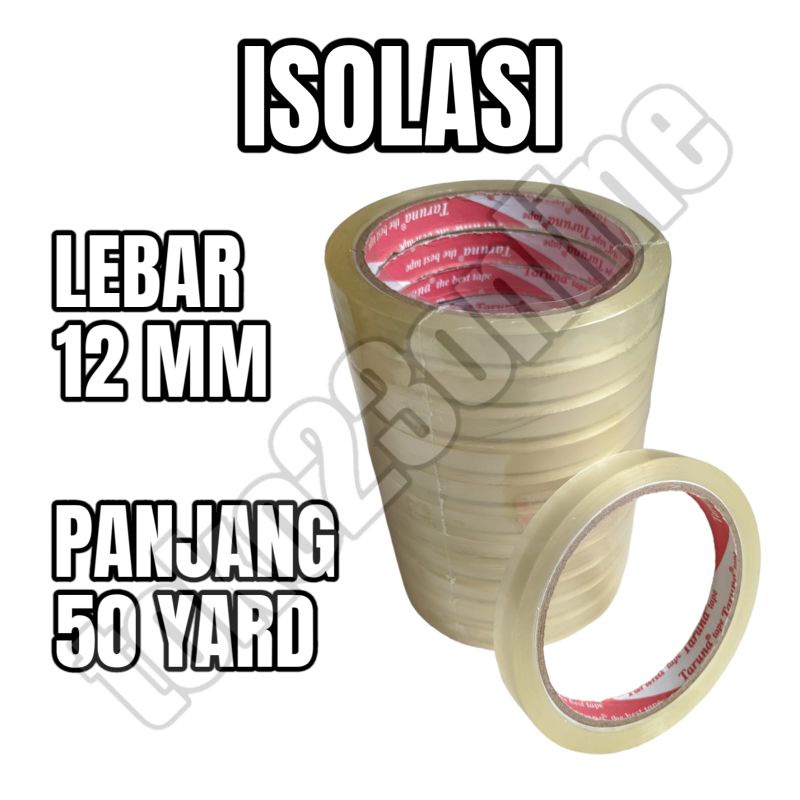 

ISOLASI 65YARD 12MM / ISOLASI 65 YARD 12 MM / LAKBAN ISOLASI ½ INCH ½