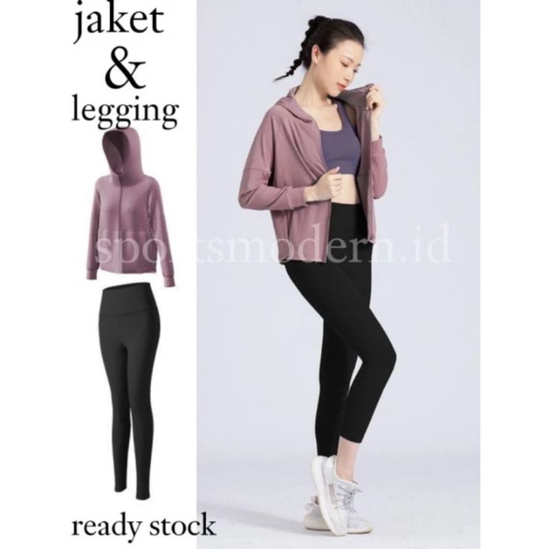 jaket olahraga/setelan jaket+legging(mtwtp-mt)