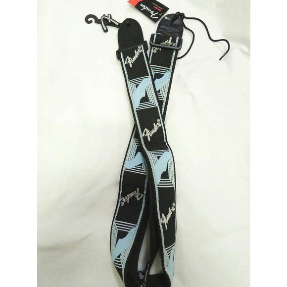 Strap Gitar / Bass Fender Monogrammed Black Blue Grey Ori